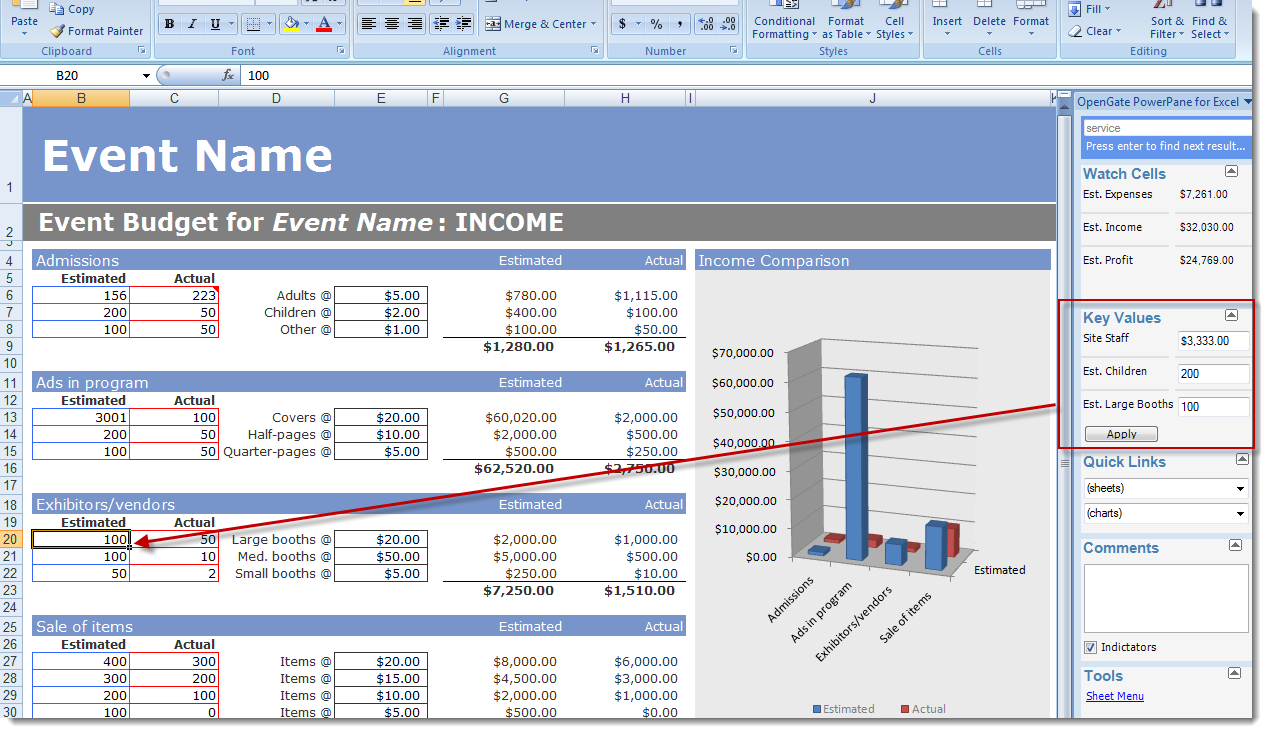 Click to view PowerPane for Microsoft Excel 1.0 screenshot