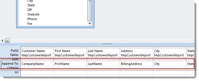 Access Append Query