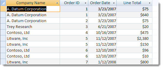 Access Query View Calculation