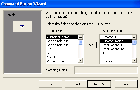 Access command button wizard